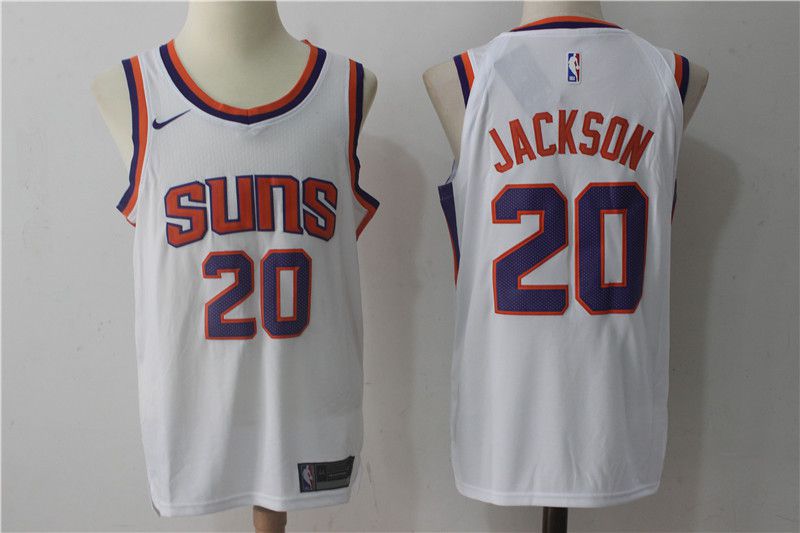 2017 Men Phoenix Suns #20 Jackson Nike White NBA Jerseys->calgary flames->NHL Jersey